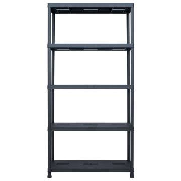 Storage Shelf Racks 2 pcs Black - 260 kg | Hipomarket