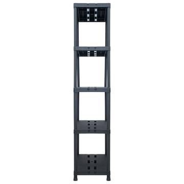 Storage Shelf Racks 2 pcs Black - 260 kg | Hipomarket