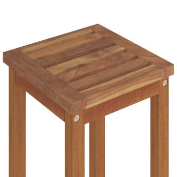 Rustic Bar Stools Set of 8 - Solid Acacia Wood | Hipo Market