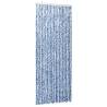 Insect Curtain Blue, White & Silver 90x220 cm - Chenille