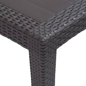 Brown Rattan Look Garden Table - Durable & Stylish | Hipomarket