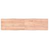 Live Edge Solid Oak Table Top - Light Brown 160x40cm