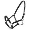 Real Leather Headcollar Stable Halter Adjustable Black Full Colour black Size full 