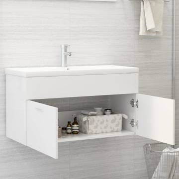 Sink Cabinet White 90x38.5 cm | Stylish Bathroom Storage