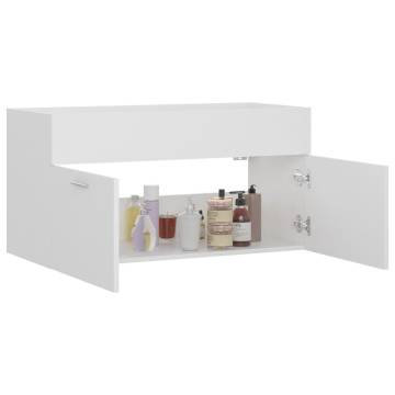 Sink Cabinet White 90x38.5 cm | Stylish Bathroom Storage