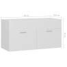 Sink Cabinet White 90x38.5 cm | Stylish Bathroom Storage