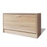 Shoe Storage Bench Oak 80x24x45 cm - Stylish & Practical