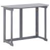 Folding Balcony Table 90x50x74 cm Solid Acacia Wood Colour grey Quantity in Package 1 