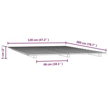 Solid Wood Pine Bed Frame 120x200 cm - Durable & Stylish