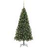 Artificial Pre-lit Christmas Tree with Ball Set Green 210 cm Colour green and gold Size 210 x 119 cm Quantity in Package 1 Number of Branch Tips 