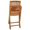 Folding Outdoor Chairs 2 pcs - Solid Acacia Wood | Hipomarket