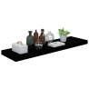 Stylish Floating Wall Shelves - High Gloss Black - 4 pcs