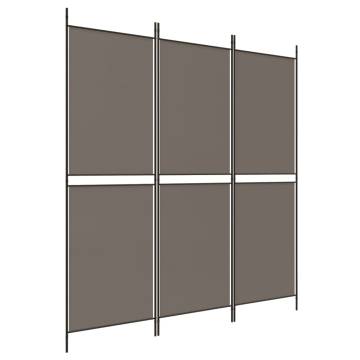 3-Panel Room Divider Anthracite 150x220 cm - Stylish Privacy