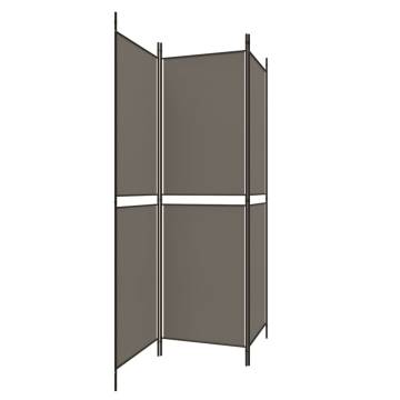 3-Panel Room Divider Anthracite 150x220 cm - Stylish Privacy