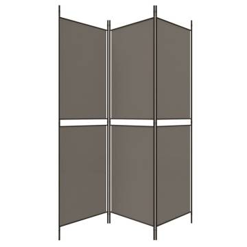 3-Panel Room Divider Anthracite 150x220 cm - Stylish Privacy