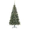 Artificial Pre-lit Christmas Tree with Ball Set 210 cm Colour white and gold Size 210 x 119 cm Quantity in Package 1 Number of Branch Tips 