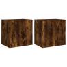 Smoked Oak TV Wall Cabinets 2 pcs - Stylish Storage Solution