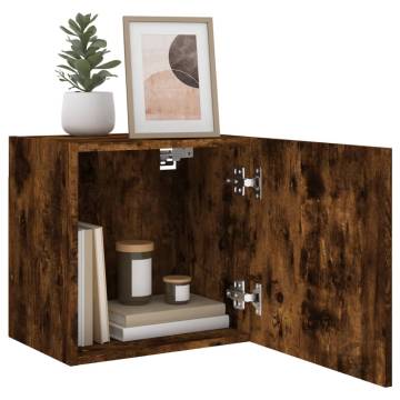 Smoked Oak TV Wall Cabinets 2 pcs - Stylish Storage Solution