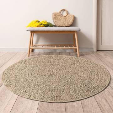 Rug 90 cm Jute Look for Indoor & Outdoor - Hipomarket