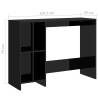 High Gloss Black Notebook Desk - Modern Engineered Wood