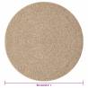 Rug 90 cm Jute Look for Indoor & Outdoor - Hipomarket