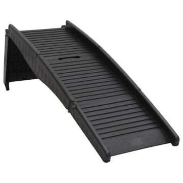 Folding Dog Ramp Black - 153x40x12.5 cm | HipoMarket UK