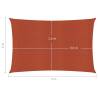 Terracotta Sunshade Sail 160 g/m² - 2x4 m HDPE