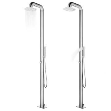 Garden Shower 225 cm Stainless Steel - Modern Outdoor Design