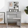 Dressing Table with Mirror Concrete Grey 86.5x35x136 cm Colour concrete grey Quantity in Package 1 