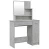 Stylish Dressing Table with Mirror - Concrete Grey 86.5x35x136 cm