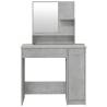 Stylish Dressing Table with Mirror - Concrete Grey 86.5x35x136 cm