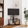 Corner TV Stand 2-Tiers for 32-70 Inch Black Colour black Quantity in Package 1 Height 101 cm Width 90 cm 