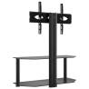 Corner TV Stand 2-Tiers for 32-70 Inch - Stylish Black Design