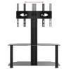 Corner TV Stand 2-Tiers for 32-70 Inch - Stylish Black Design