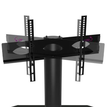 Corner TV Stand 2-Tiers for 32-70 Inch - Stylish Black Design