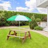 AXI Children's Picnic Table with Umbrella - Brown