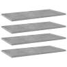 Bookshelf Boards 4 pcs Concrete Grey 60x30x1.5 cm Engineered Wood Colour concrete grey Size 60 x 30 x 1.5 cm Quantity in Package 4 