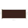 Patio Retractable Side Awning 117x300 cm - Brown Privacy Solution