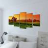 Canvas Wall Print Set Fields - 100 x 50 cm | HipoMarket