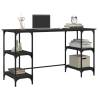 Black Desk 140x50 cm - Stylish Metal & Engineered Wood Design