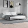 Bed Frame Grey Sonoma 200x200 cm Engineered Wood Colour grey sonoma Size 200 x 200 cm 