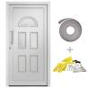 Elegant White Front Door 98x198 cm - Secure & Stylish