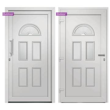 Elegant White Front Door 98x198 cm - Secure & Stylish