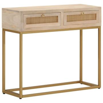 Solid Wood Mango Console Table - Stylish & Functional 90x30x76cm