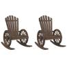 Rocking Adirondack Chairs (2 pcs) - Solid Wood Fir | HipoMarket