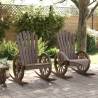 Rocking Adirondack Chairs (2 pcs) - Solid Wood Fir | HipoMarket