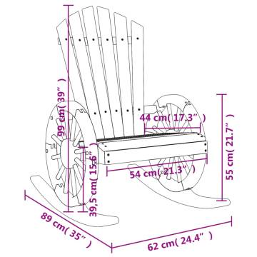 Rocking Adirondack Chairs (2 pcs) - Solid Wood Fir | HipoMarket