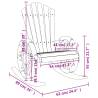 Rocking Adirondack Chairs (2 pcs) - Solid Wood Fir | HipoMarket