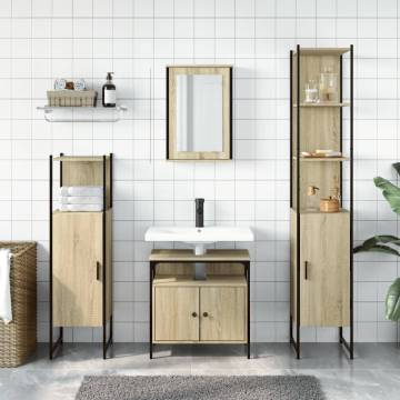 4 Piece Sonoma Oak Bathroom Furniture Set - Stylish & Durable