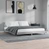 Bed Frame Grey Sonoma 120x200 cm Engineered Wood Colour grey sonoma Size 120 x 200 cm 